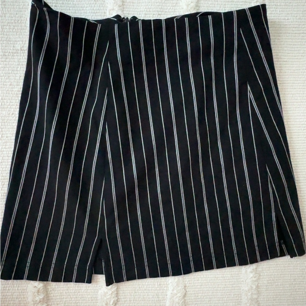 Urban Outfitters Black Skirt with White Stripes